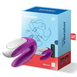 Double Fun vibromasseur pour couples avec APP et Contrôle à Distance violet
