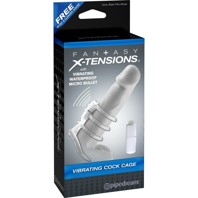 Fantaset X-tensions laisse pénis Vibromasseur bagueda - couleur clair