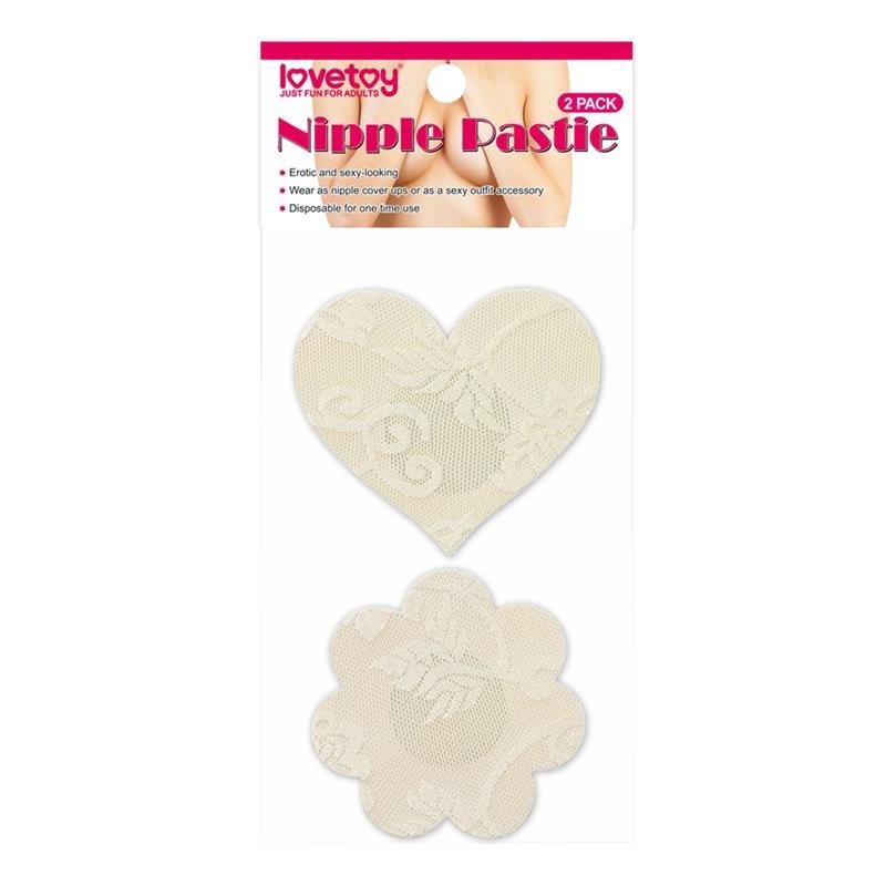 Pack nipples Flor et coeur Beige