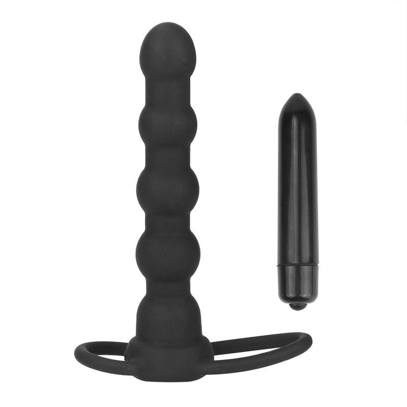Plug Anal Double Sonde vibrant noir