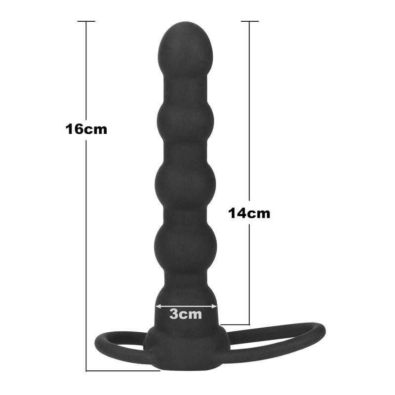 Plug Anal Double Sonde vibrant noir