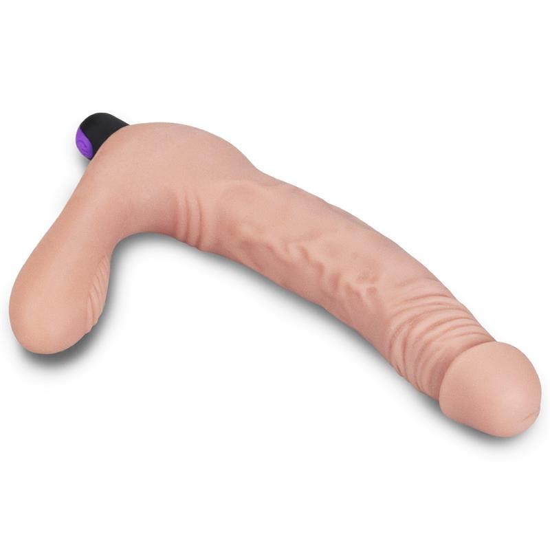 Double godemichet sans bretelles silicone USB