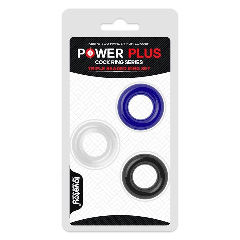 Pack de 3 Anneaux pour pénis Power Plus