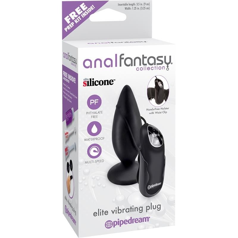 Plug vibrant Anal Fantaset Collection Elite - Couleur Noir