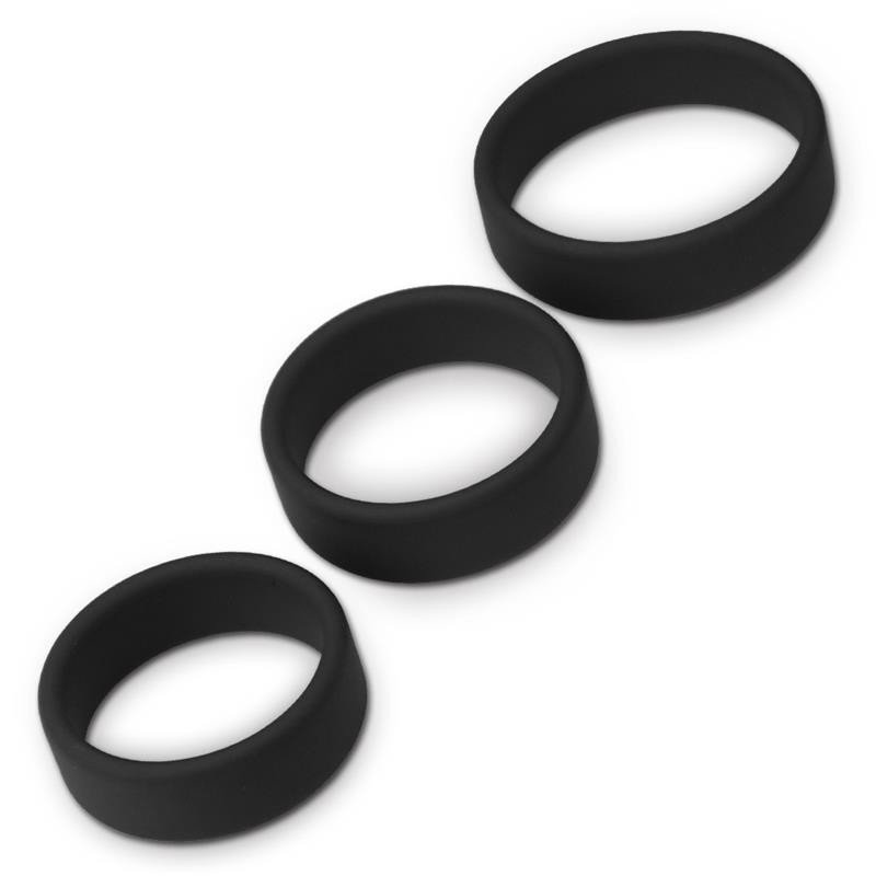 Pack de 3 Anneaux pour pénis Power Ring noir