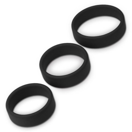 Pack de 3 Anneaux pour pénis Power Ring noir