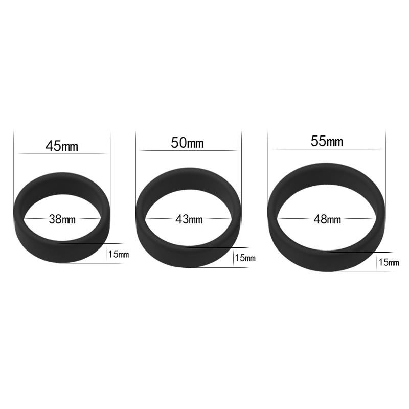 Pack de 3 Anneaux pour pénis Power Ring noir