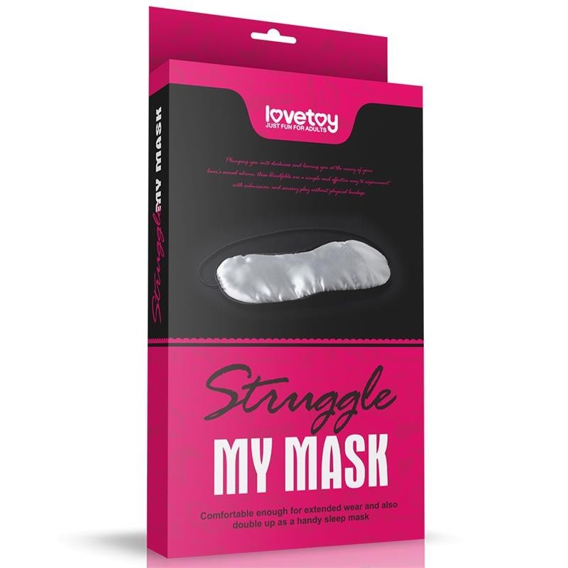 masque argenté et noir avec élastique