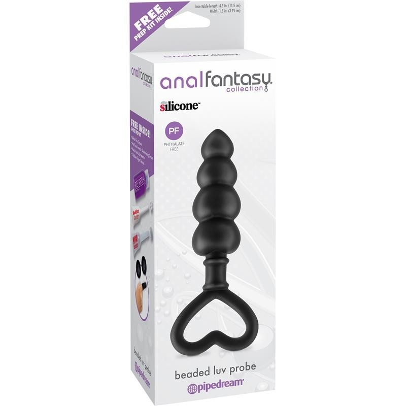 Sonde perlée Luv Collection Anal Fantaset - Couleur Noir