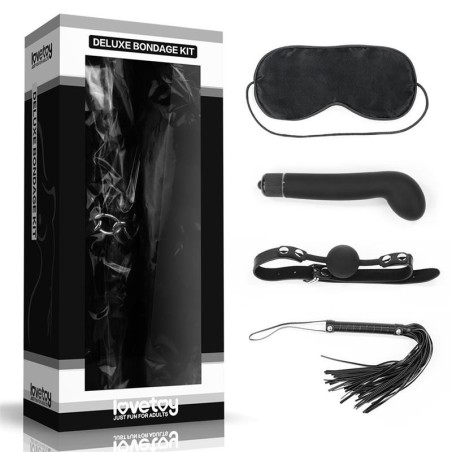 Kit Bondage Deluxe avec Vibromasseur Noir