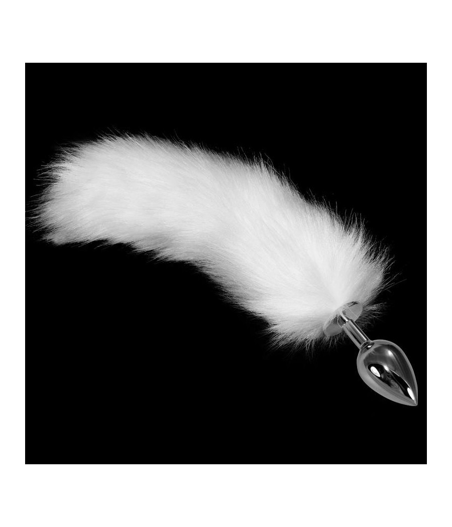 Plug en metal avec queue blanc taille S