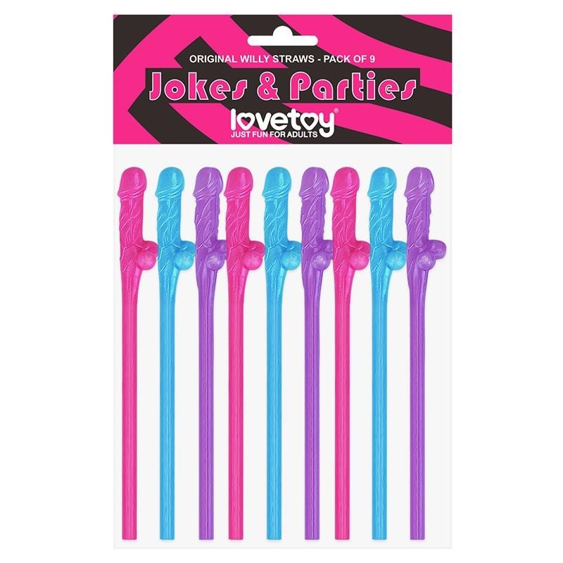 pailles pénis Vario couleur Pack de 9