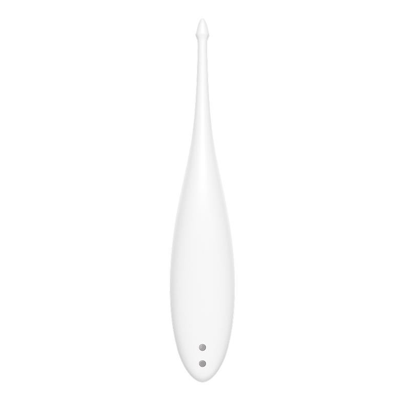 Twirling Fun wand Vibromasseur silicone USB blanc