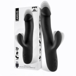 Angus vibromasseur avec Fonction de Mouvement Poussée 2 Moteurs Silicone USB