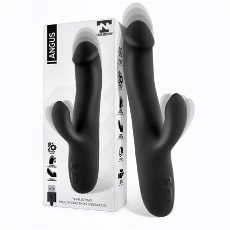 Angus vibromasseur avec Fonction de Mouvement Poussée 2 Moteurs Silicone USB