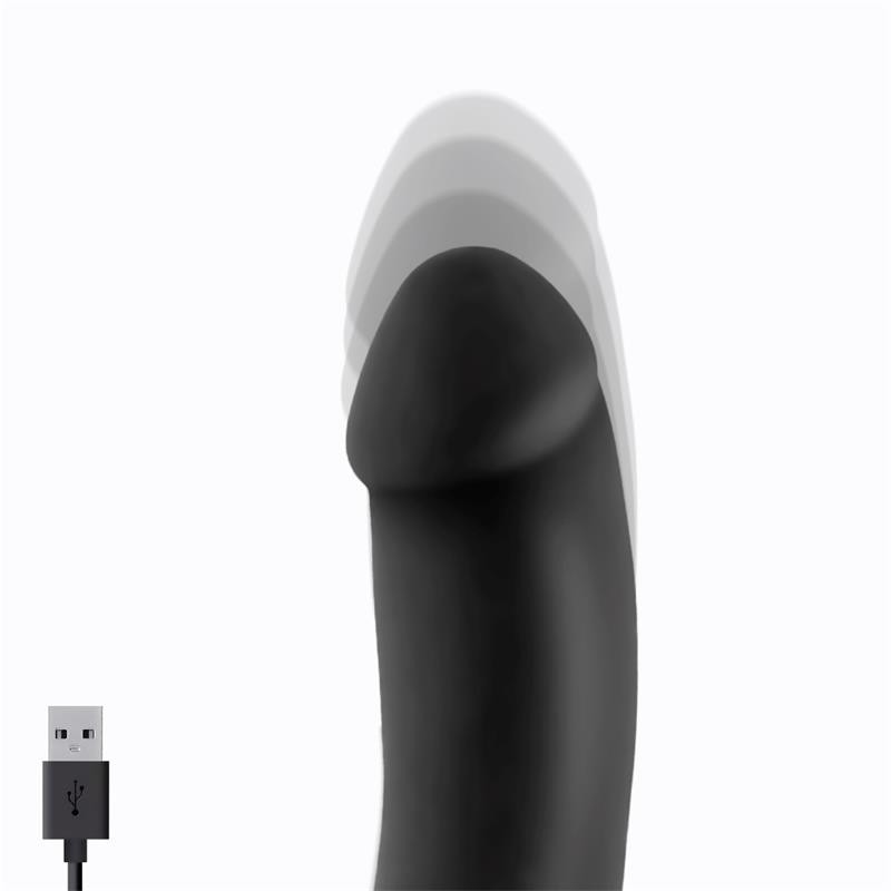 Angus vibromasseur avec Fonction de Mouvement Poussée 2 Moteurs Silicone USB
