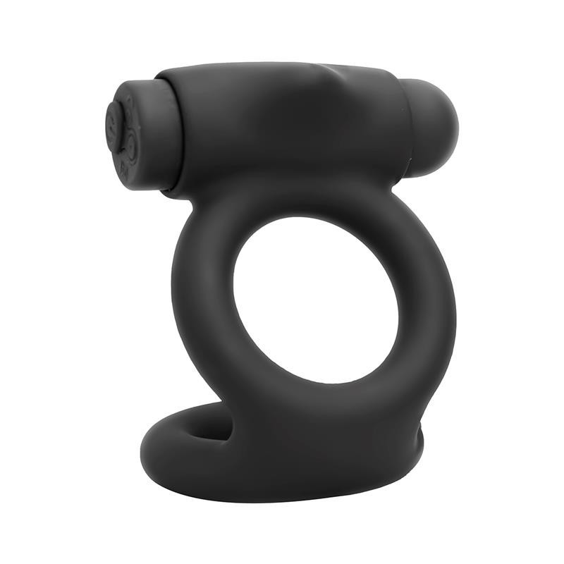 Denver Anneau Double avec balle vibrante USB silicone noir