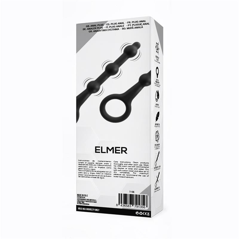 Elmer Plug Anal avec anneau silicone noir