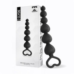 Clyde Plug Anal avec boules avec anneau silicone noir