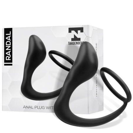 Randal Plug Anal avec Anneau pour pénis silicone noir
