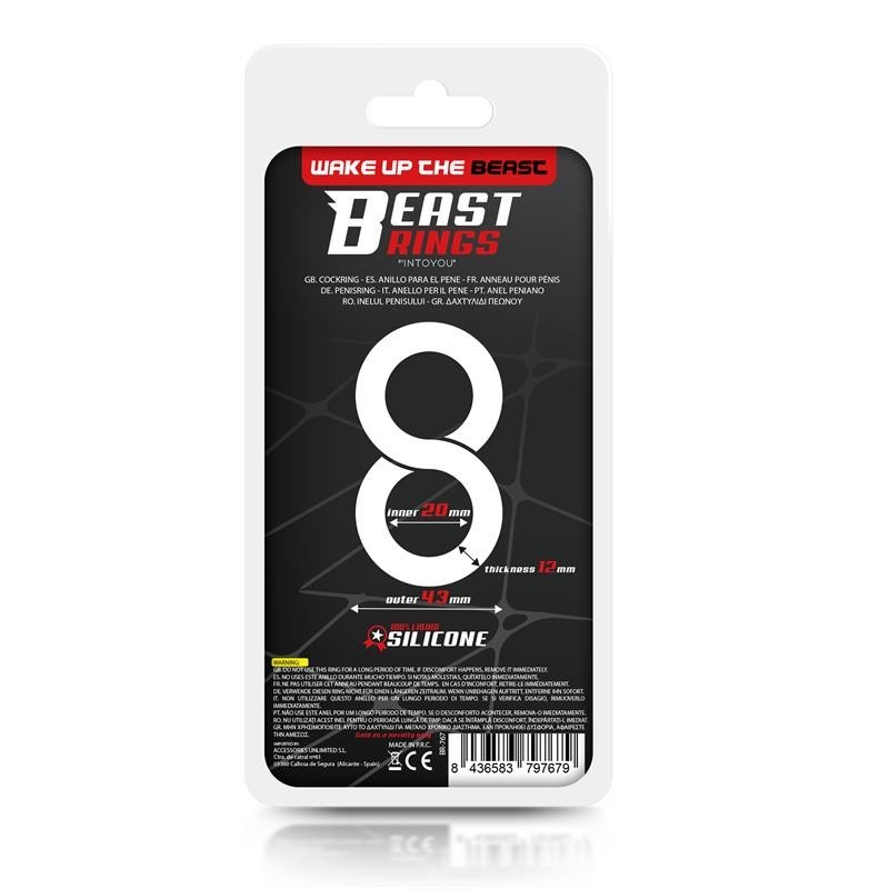 Anneau double à pénis 100% silicone liquide 2 cm noir