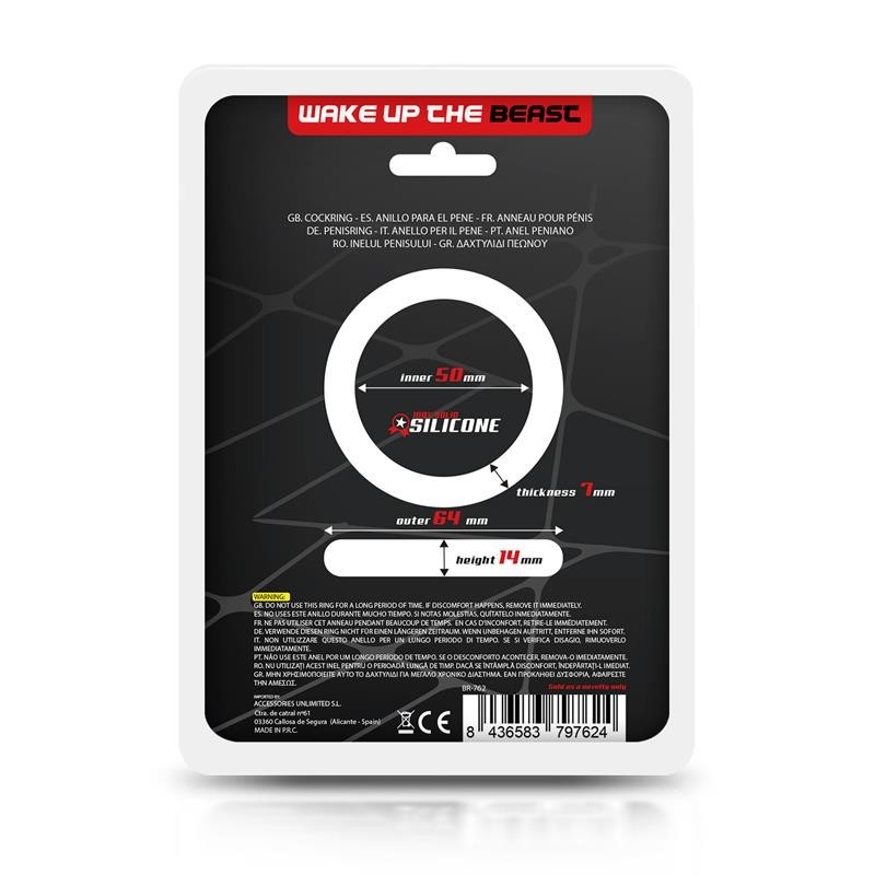 Anneau à pénis silicone solide 5 cm Noir