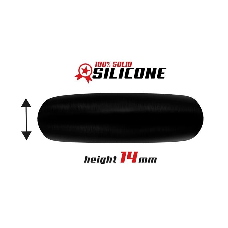 Anneau pour pénis forme Plana silicone solide 3.5 cm Noir
