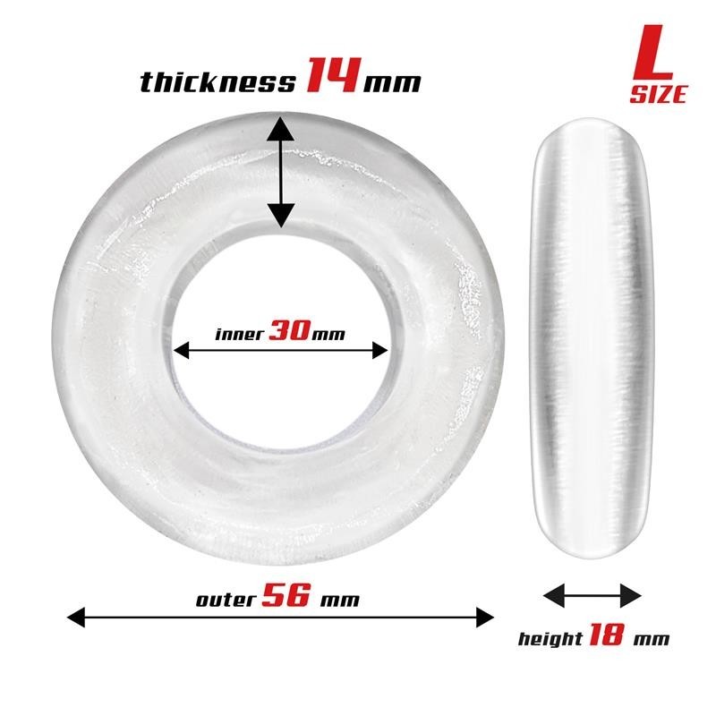 Set 3 Anneau pour pénis Flexible transparents