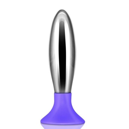 Plug Anal Bobbet Métal et Silicone mauve