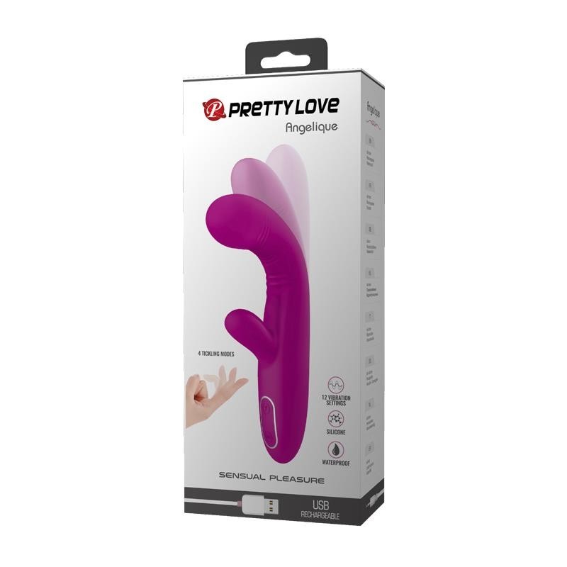Angelique vibromasseur avec mouvement de doigt USB