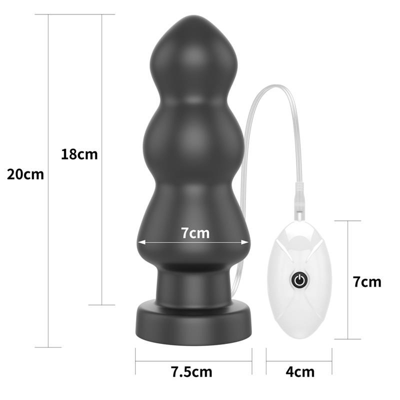 Plug Anal vibrant King Size 7.8 Noir