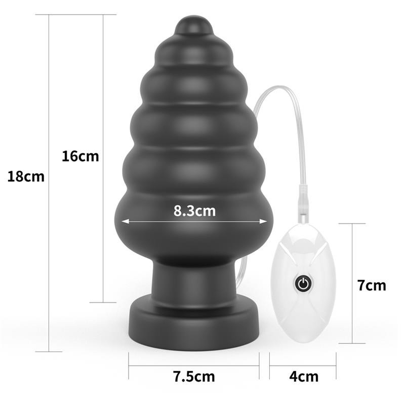 Plug Anal vibrant King Size 7 Noir