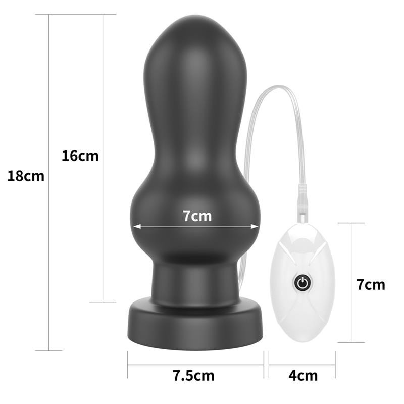 Plug Anal vibrant King Size 7 Noir