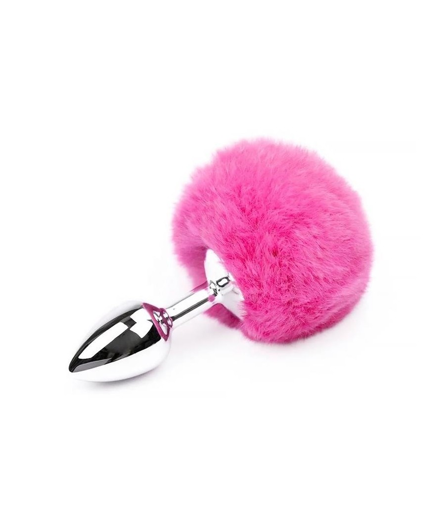 Plug Anal avec Pompon rose taille S
