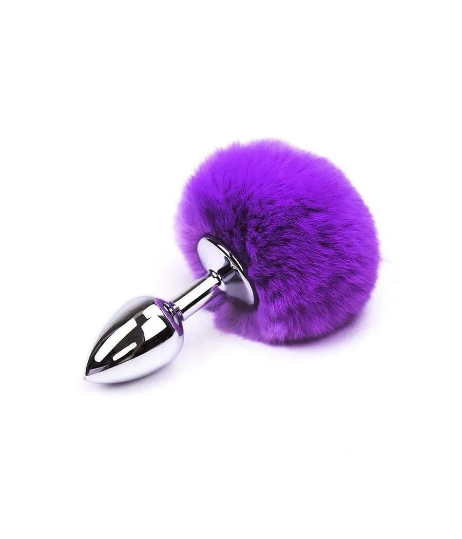 Plug Anal avec Pompon pourpre taille S