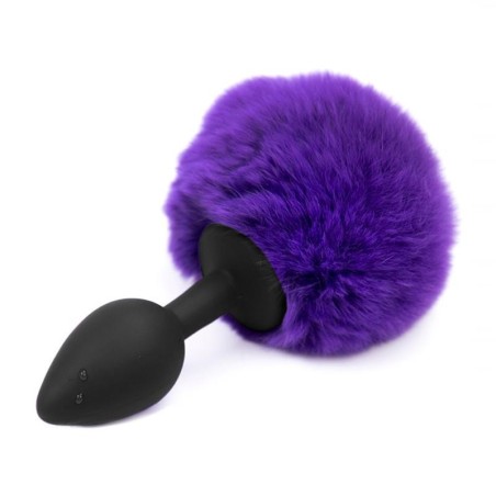 Plug Anal avec Pompon pourpre taille S