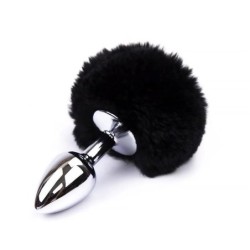 Plug Anal avec Pompon Noir Taille S