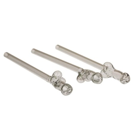 pailles en verre pénis avec nettoyeur