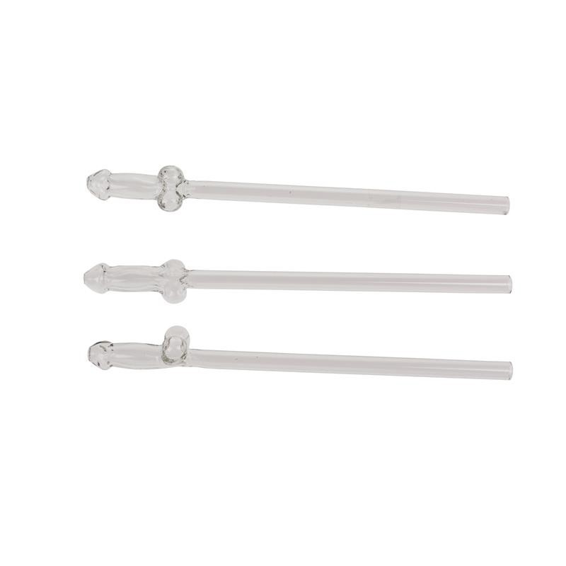 pailles en verre pénis avec nettoyeur
