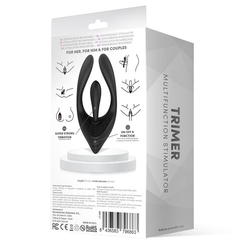 Trimer stimulateur 3 Motores Flexible USB silicone