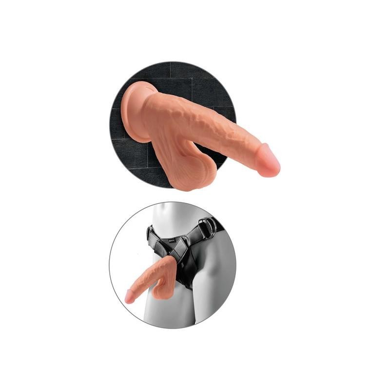 Gode Triple Densité testicules Oscilantes 7 caramel