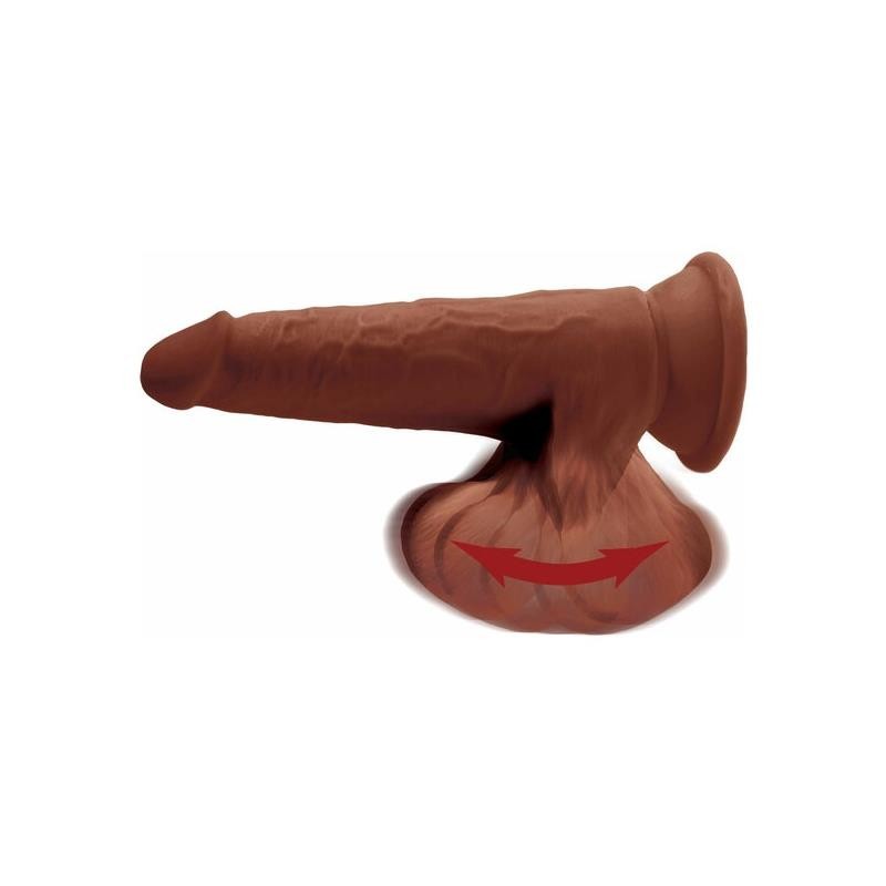 Gode Triple Densité testicules Oscilantes 8 caramel