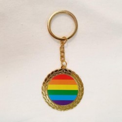 Porte-clés Redondo en metal drapeau LGBT