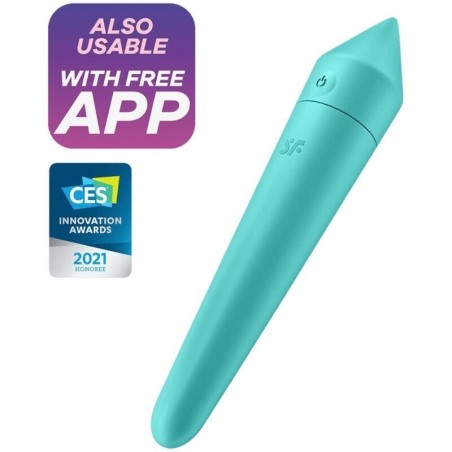 vibromasseur Ultra Power Bullet 8 avec APP Turquoise