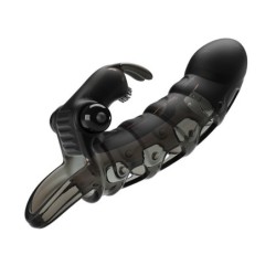 Fond de coupe à pénis vibrant +4 cm