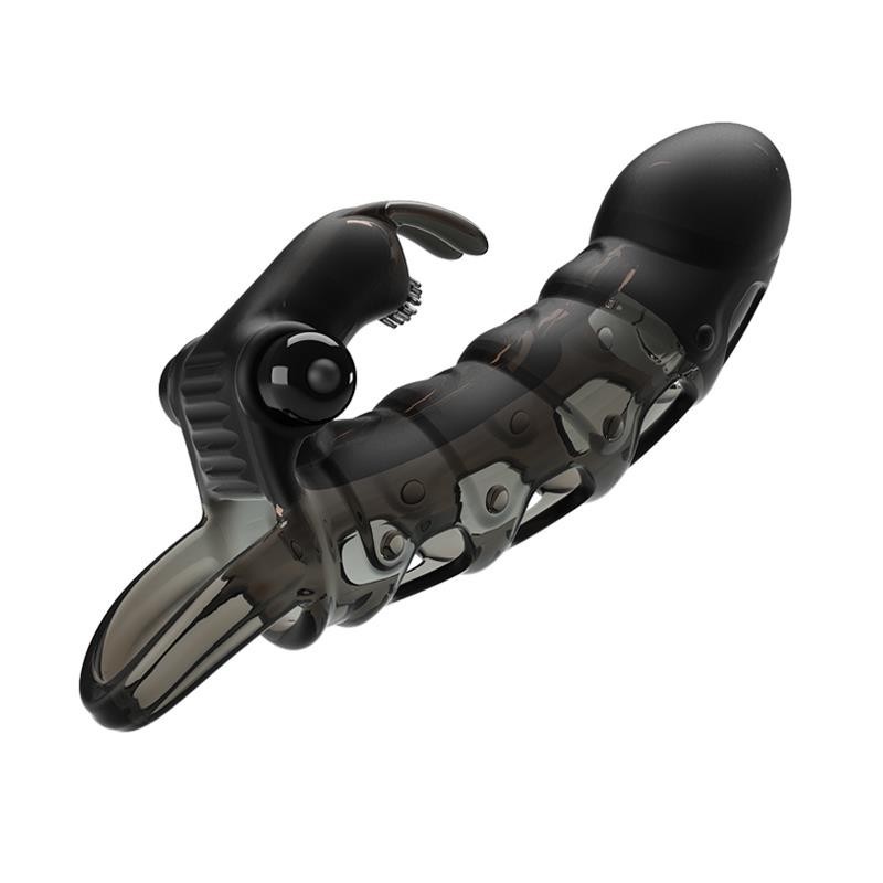 Fond de coupe à pénis vibrant +4 cm