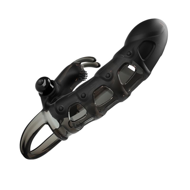 Fond de coupe à pénis vibrant +4 cm