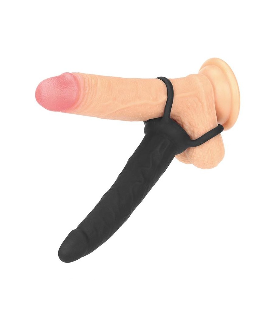 Gode Anal avec Double Anneau noir