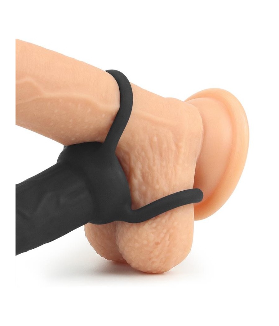 Gode Anal avec Double Anneau noir