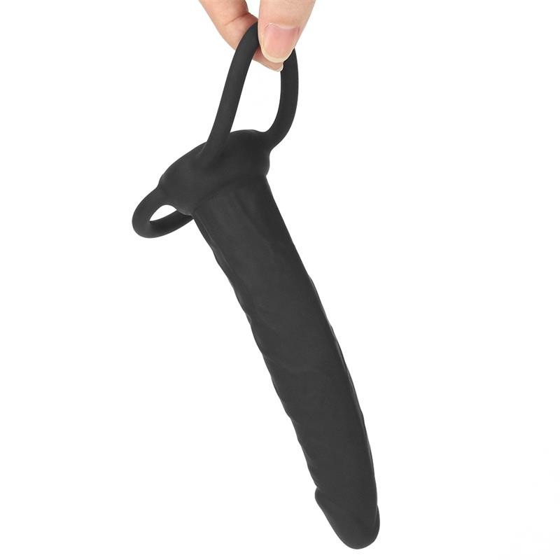 Gode Anal avec Double Anneau noir